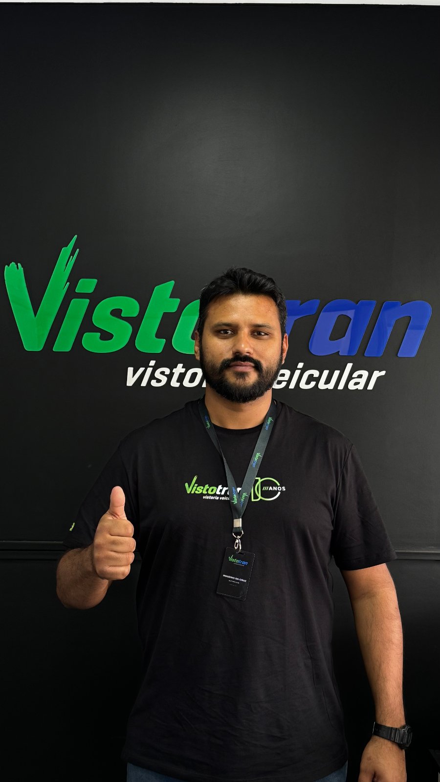 Profissional da equipe Vistotran